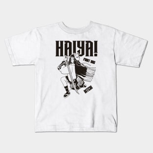 Haiya anime girl Kids T-Shirt